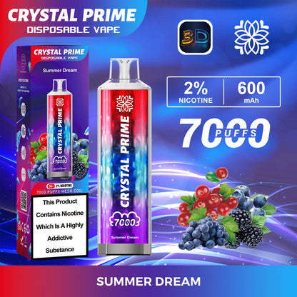 Crystal Prime 7000 3D Effect | Disposable Vapes | Only £10!