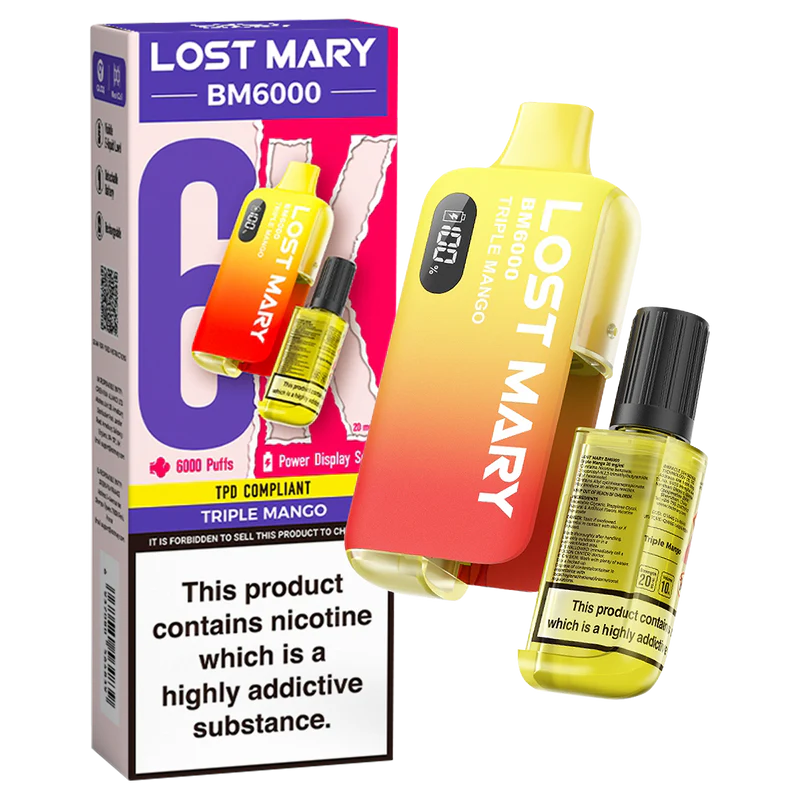 Lost Mary BM6000 Disposable Vape | Triple Mango