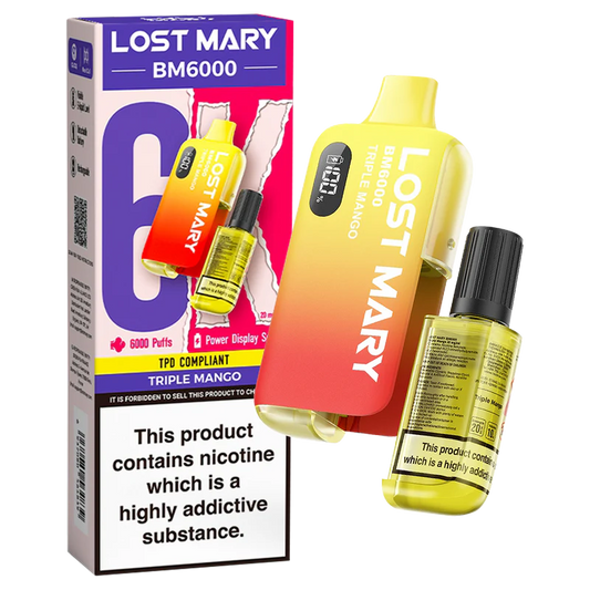 Lost Mary BM6000 Disposable Vape | Triple Mango